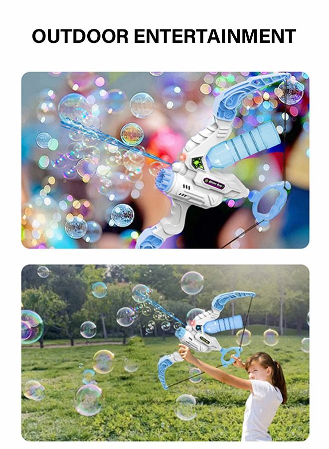 2 in 1 Archery Bubble Water Gun Toy with Bow and Arrow-Water Gun for Kids-Gatling Bubble Gun-Gift for Boys Girls Summer Pool Beach Outdoor