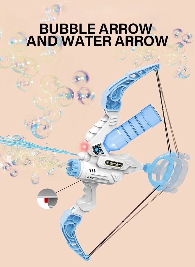 2 in 1 Archery Bubble Water Gun Toy with Bow and Arrow-Water Gun for Kids-Gatling Bubble Gun-Gift for Boys Girls Summer Pool Beach Outdoor