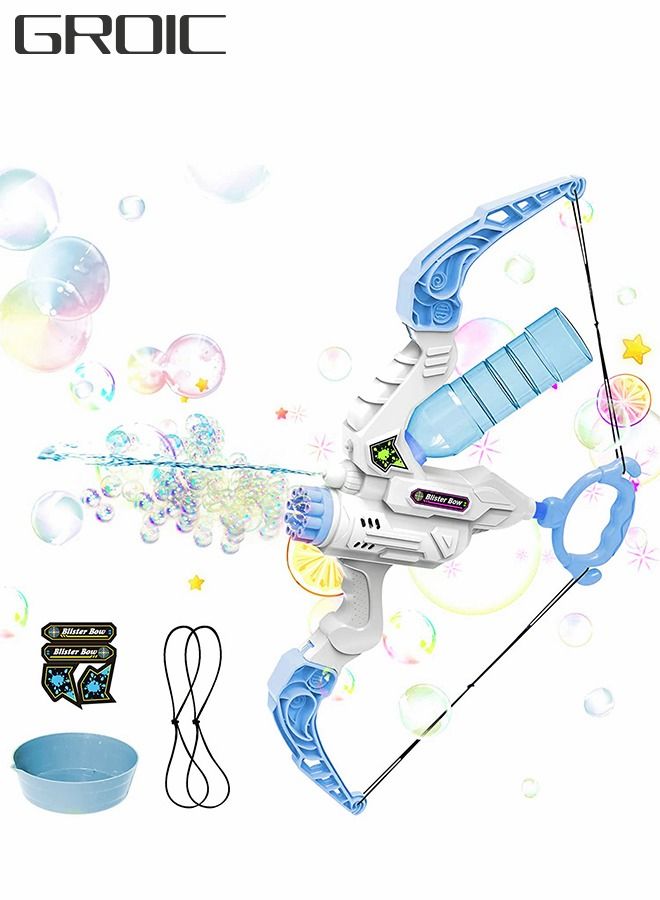 2 in 1 Archery Bubble Water Gun Toy with Bow and Arrow-Water Gun for Kids-Gatling Bubble Gun-Gift for Boys Girls Summer Pool Beach Outdoor