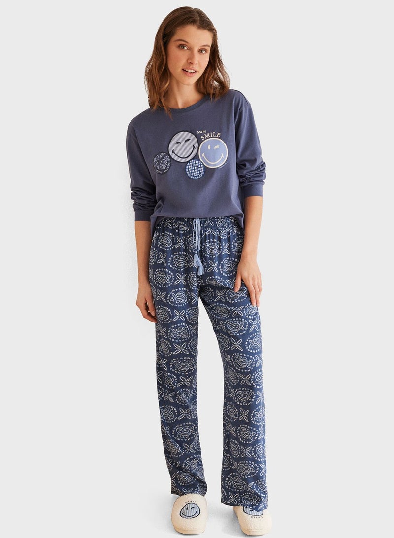 Paisley Print Pyjama Pants
