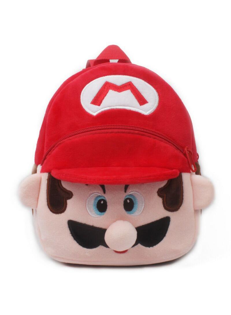 Kids Mario Embroidered Backpack Cartoon Plush Kindergarten Backpack