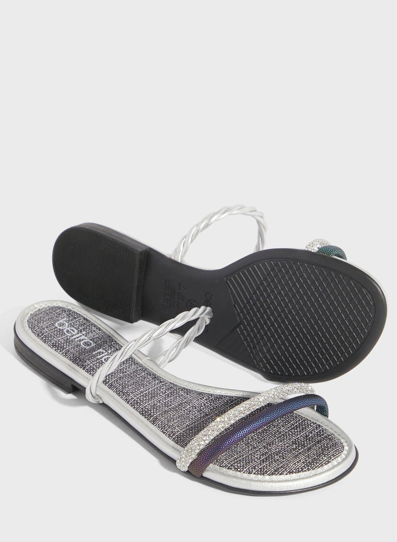 Mary Multi Strap Flat Sandals