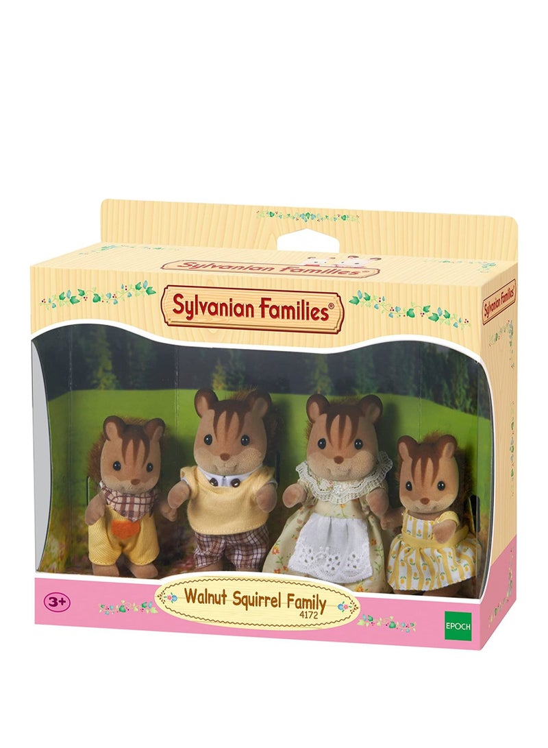 4-Piece Walnut Squirrel Family Set 4172