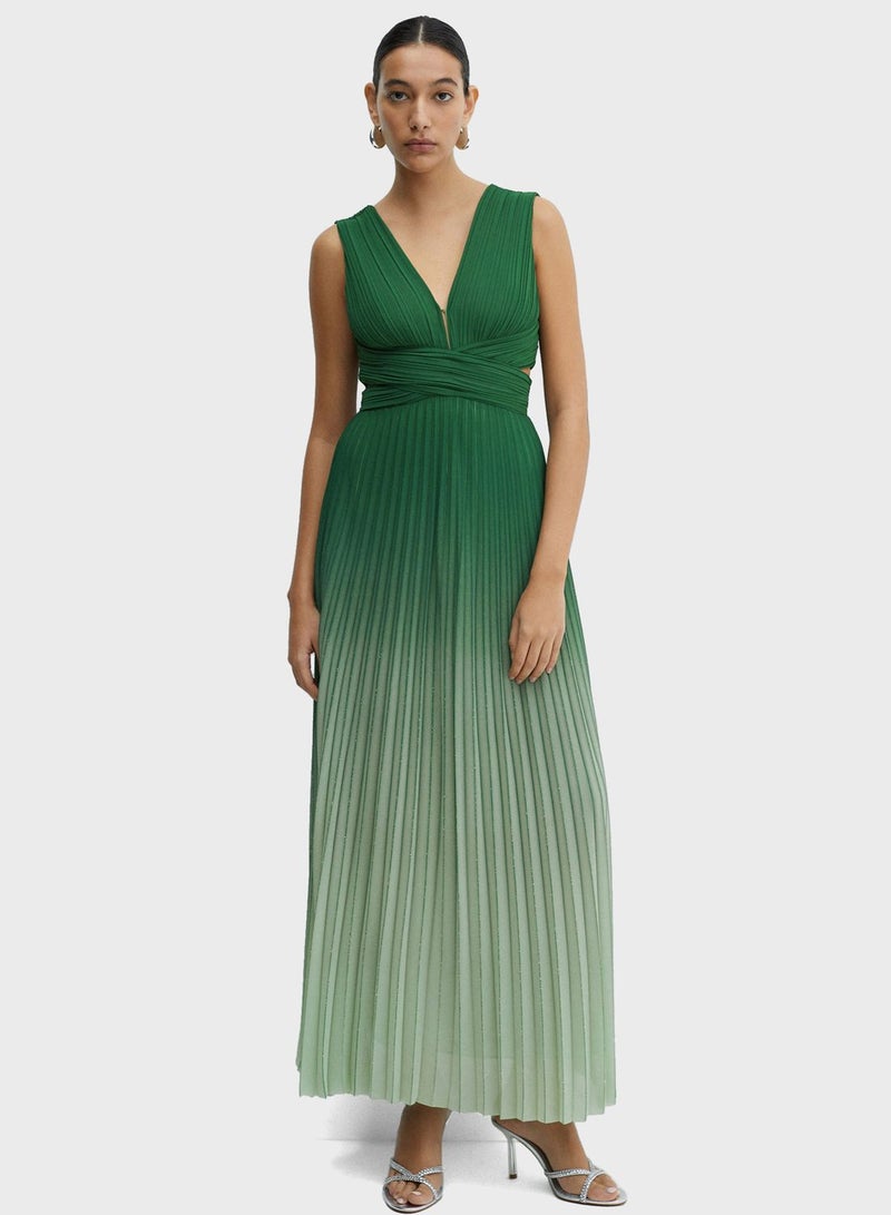 Pleated Ombré Dress