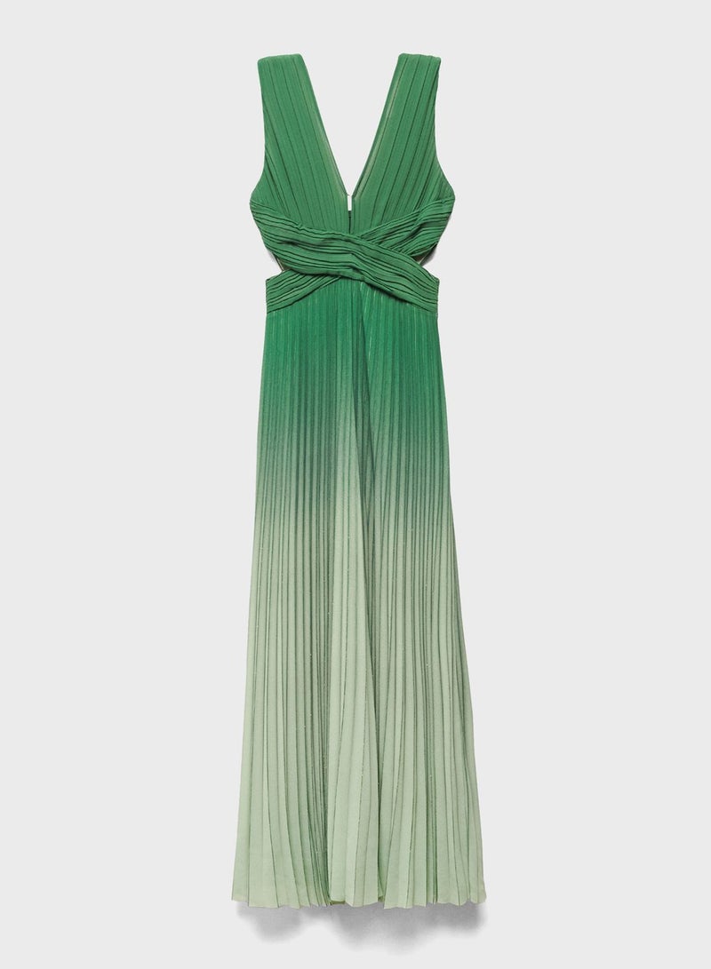 Pleated Ombré Dress