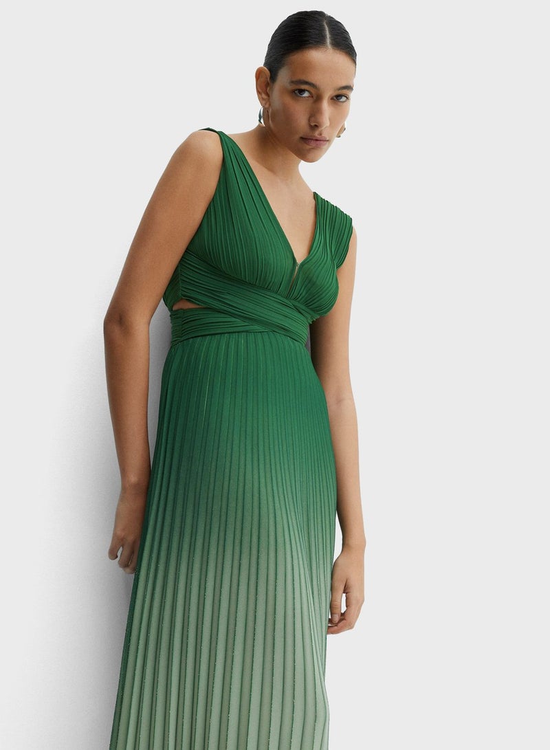 Pleated Ombré Dress