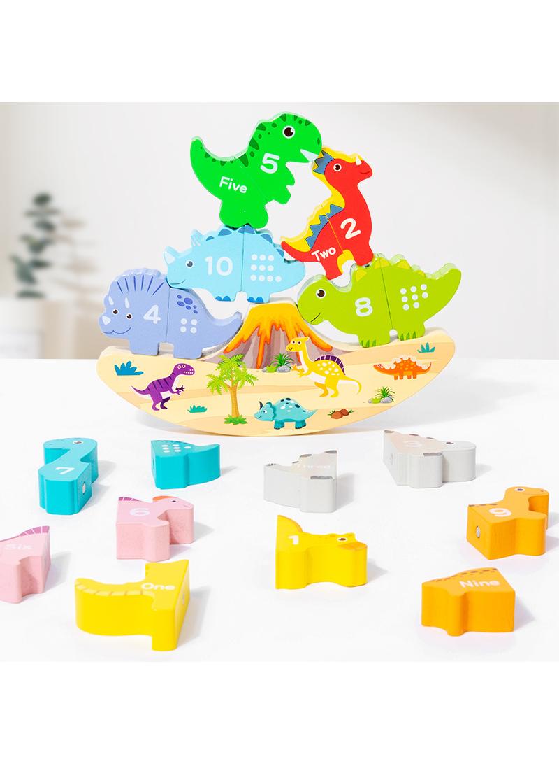 Wooden Magnetic Dinosaur Digital Balance Stereo Toy