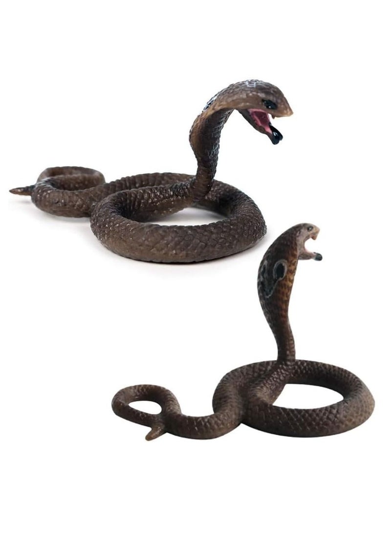 Realistic Wild Life, 4Pcs Action Model Lifelike Snake Toy Figurines Prank Props Stress Relif Toys Educational Birthday Gift for Kids