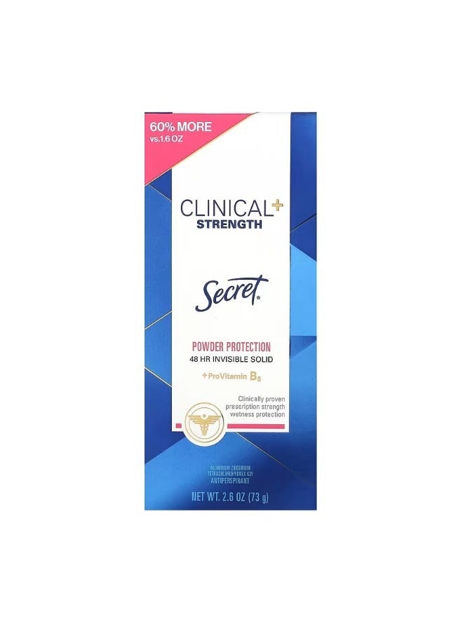 Clinical Strength Antiperspirant/Deodorant  Invisible Solid Powder Protection 2.6 oz 73 g