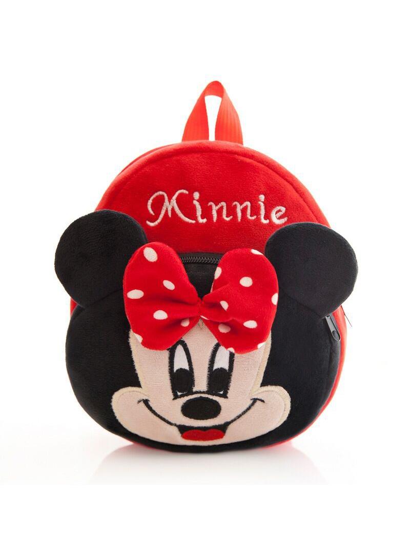 Kids Minnie Embroidered Backpack Cartoon Plush Kindergarten Backpack