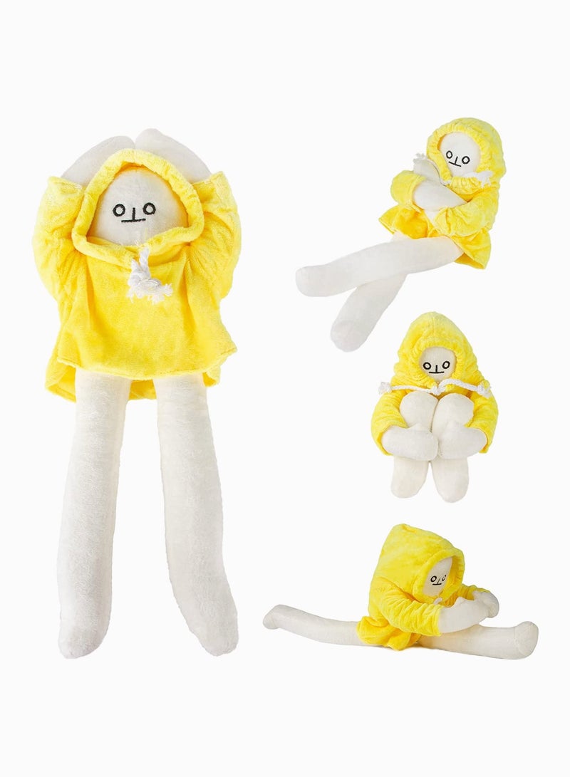 Banana Plush Man Toy, SYOSI Banana Weird Plushies with Magnets Changeable Pose Funny Cute Banana Doll Stuffed Decompression Perfect for Boys Girls Birthday 15Inch