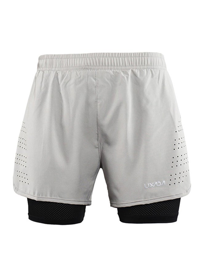 2-In-1  Breathable Jogging Cycling Shorts With Longer Liner