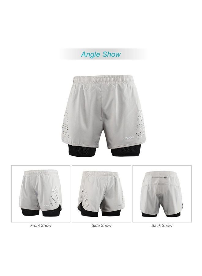 2-In-1  Breathable Jogging Cycling Shorts With Longer Liner