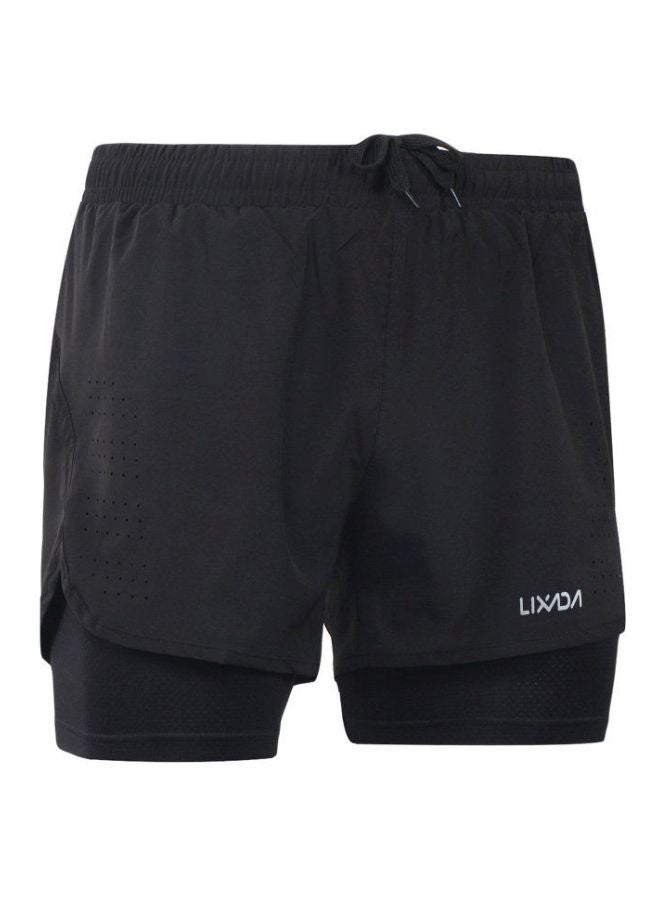 2-In-1  Breathable Jogging Cycling Shorts With Longer Liner