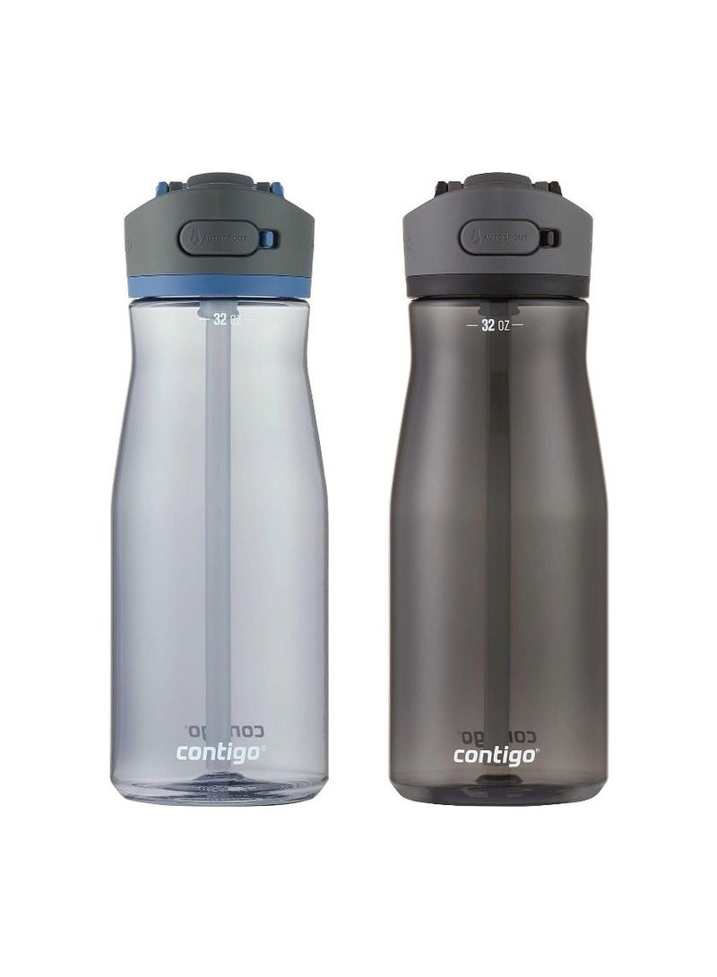 Contigo Jackson Water Bottle Autopop Leak Proof Lid 32 OZ 2 Pack