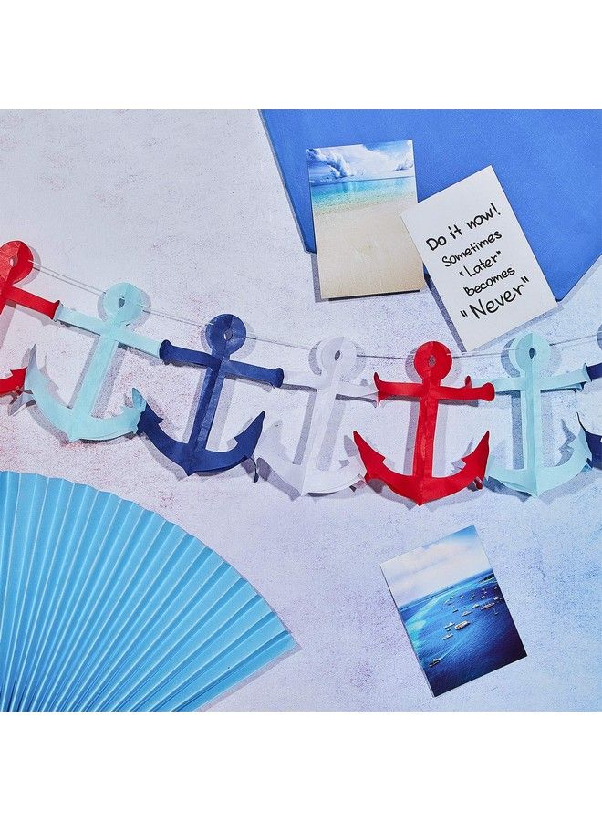 65Ft Nautical Garland Nautical Birthday Party Decorations Nautical Party Themed Hanging Garland Garland Banner For Birthday Baby Shower Party Decoration (2 Pieces)