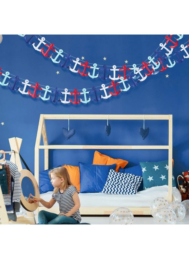 65Ft Nautical Garland Nautical Birthday Party Decorations Nautical Party Themed Hanging Garland Garland Banner For Birthday Baby Shower Party Decoration (2 Pieces)