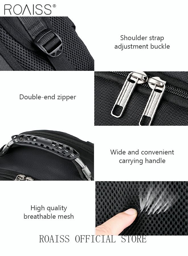 Multifunction Waterproof Backpack with USB Port Waterproof 1680D Nylon School Bag for Men Work Travel Flight Business Commuter 15.6