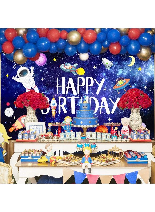 Outer Space Happy Birthday Photography Background Astronaut Rocket Backdrop Banner Astrology Astronomy Planet Galaxy Photo Background For Children Birthday Galaxy Planet Party Photo Booth Backdrop