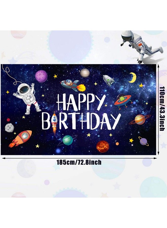 Outer Space Happy Birthday Photography Background Astronaut Rocket Backdrop Banner Astrology Astronomy Planet Galaxy Photo Background For Children Birthday Galaxy Planet Party Photo Booth Backdrop