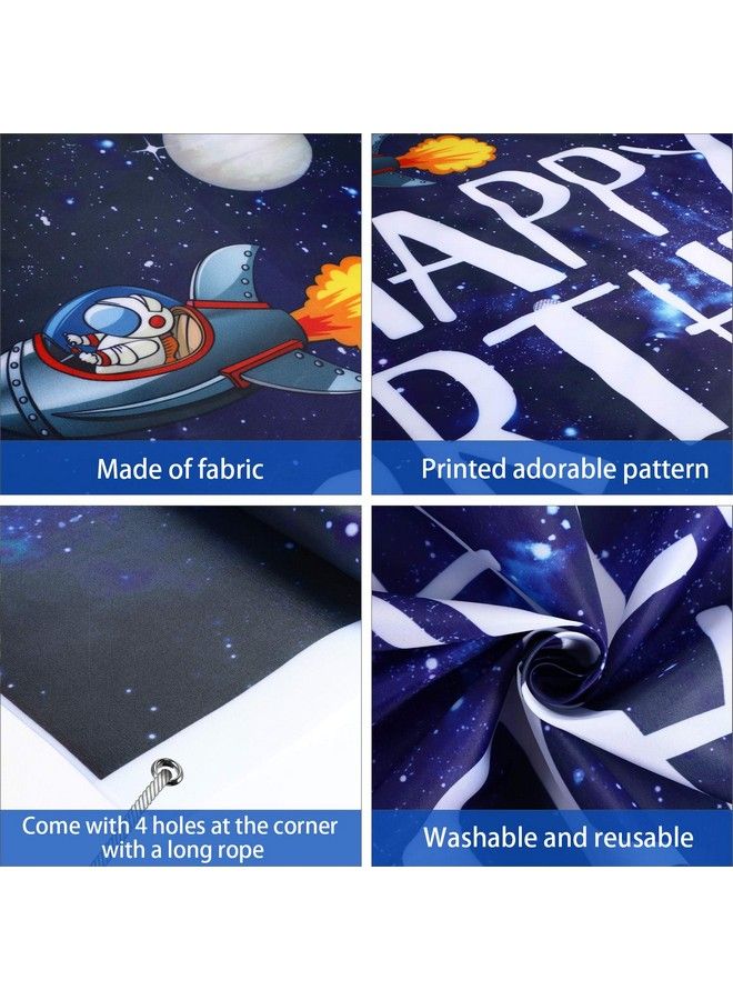 Outer Space Happy Birthday Photography Background Astronaut Rocket Backdrop Banner Astrology Astronomy Planet Galaxy Photo Background For Children Birthday Galaxy Planet Party Photo Booth Backdrop