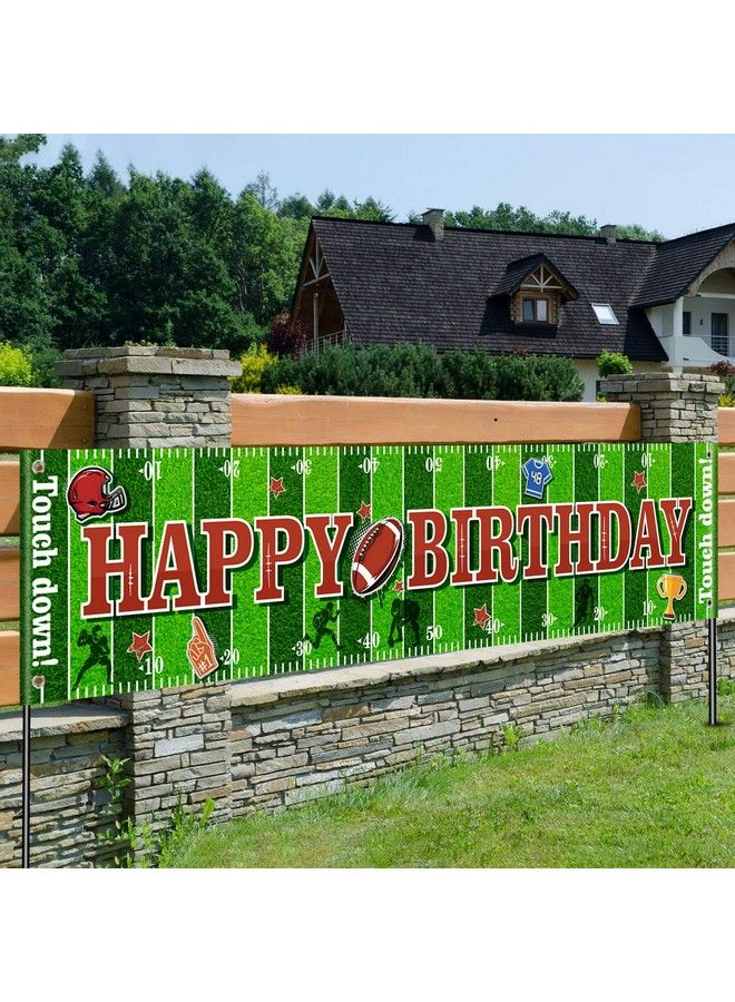 Football Birthday Party Decorations Birthday Sports Themed Backdrop Banner Supplies Super Football Game Fan Supplies Game Sports Fan Birthday Party Supplies Boy Favors (70.8 X 15.7 Inch)