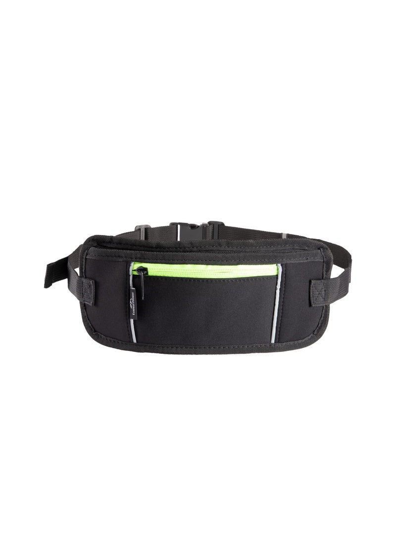 Running Belt WaistPacks, Waistbelt for Phone & Money Holder With Reflector Strips Bungee Belts with Pockets for Running Hiking Cycling Workout Jogging