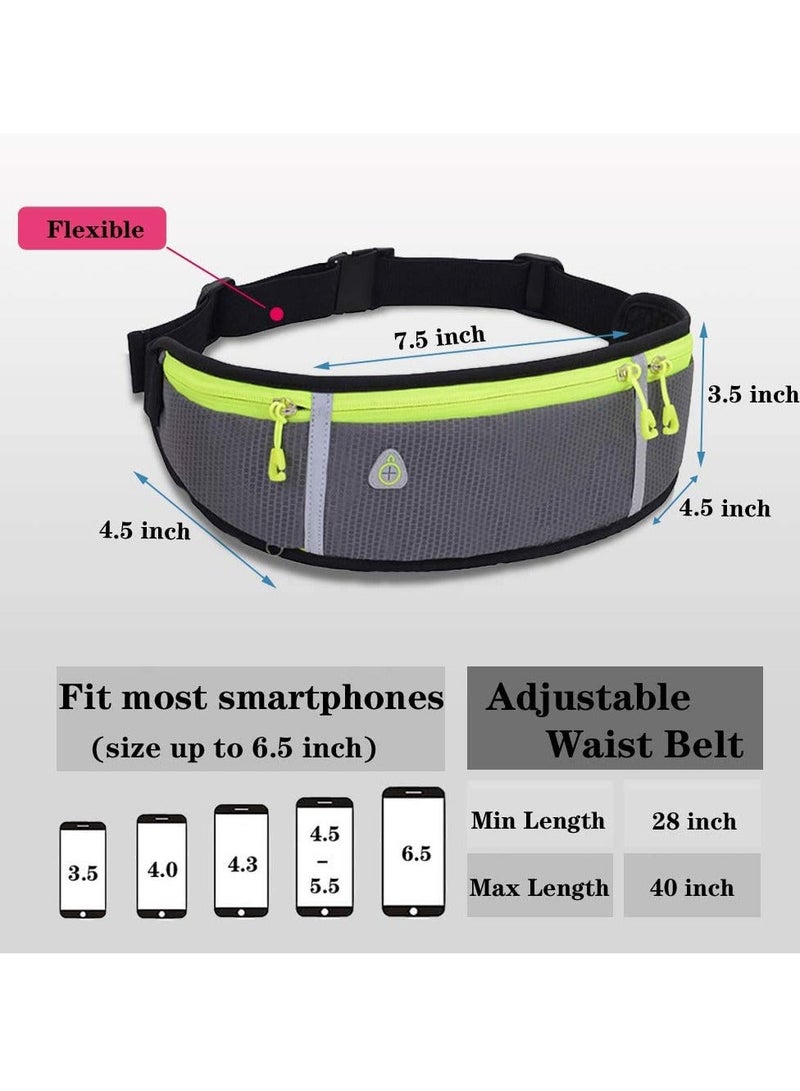 Waist Phone Bag Waterproof Running Belt Lightweight Pack with Adjustable Elastic Strap