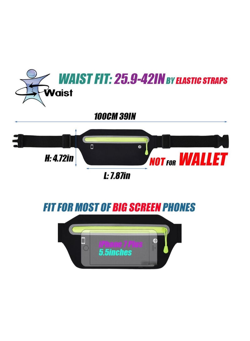 Slim Running Belt for Women Men, Waist Pack Phone Holder, Jogging Workout f anny Runners Pouch Gear Accessories iPhone 12 11 Pro Max XS XR 8 7 Plus Traveling Gift Style 1