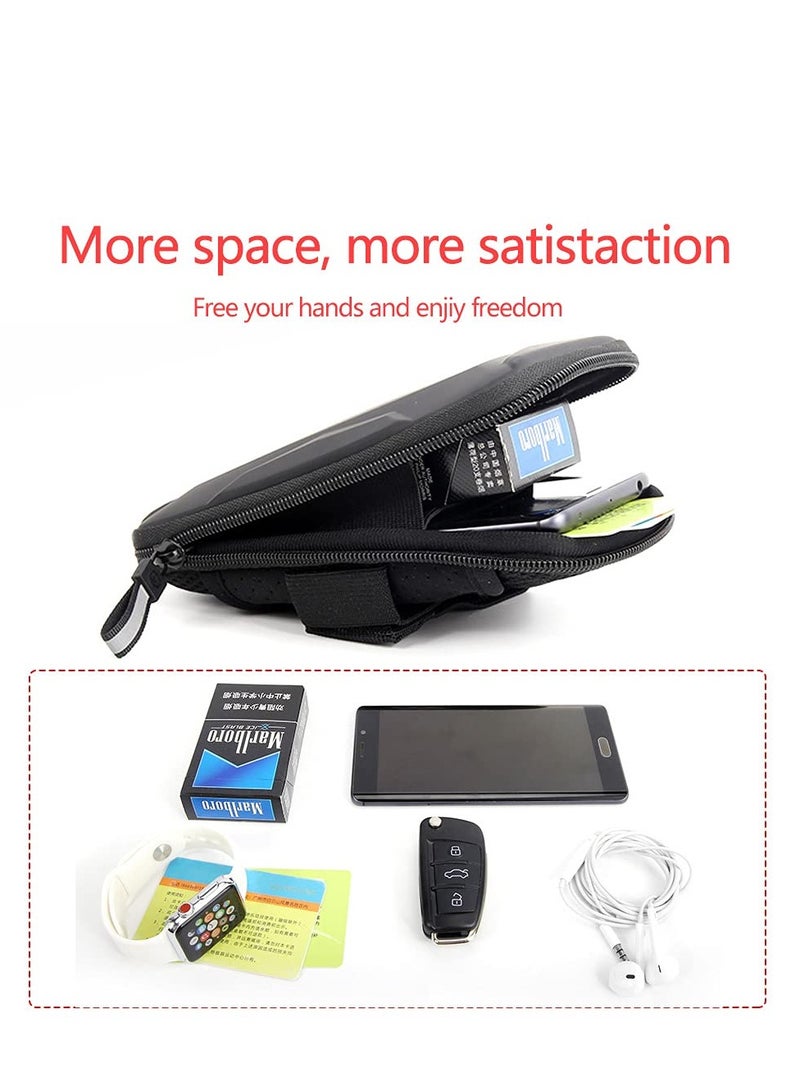 Outdoor Sports Multifunctional Armband Waterproof Running Sports Fitness Mobile Arm Bag, Compatible with for 11 Pro Max 11 XS XR 8, Galaxy S20 S10 S9 Plus for Men & Women (Black)