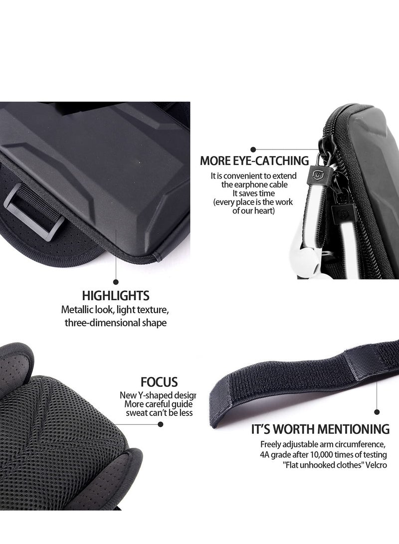 Outdoor Sports Multifunctional Armband Waterproof Running Sports Fitness Mobile Arm Bag, Compatible with for 11 Pro Max 11 XS XR 8, Galaxy S20 S10 S9 Plus for Men & Women (Black)