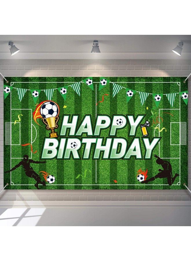 Soccer Birthday Party Backdrop Football Field Photo Background Soccer Theme Birthday Party Decorations Photo Booth Props For Boys Kids Cake Table Decorations 5.9 X 3.6 Feet