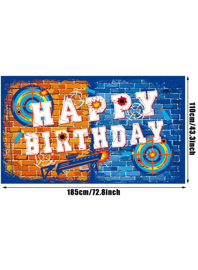 Dart Battle Gun Happy Birthday Backdrop Birthday Party Supplies Backdrop Dart Battle Gun Backdrop Dart Battle Target Water Gun Backdrop For Boy Birthday Party Themed Party Decorations