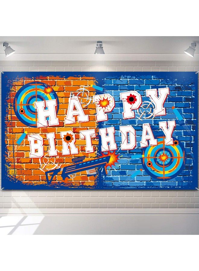 Dart Battle Gun Happy Birthday Backdrop Birthday Party Supplies Backdrop Dart Battle Gun Backdrop Dart Battle Target Water Gun Backdrop For Boy Birthday Party Themed Party Decorations