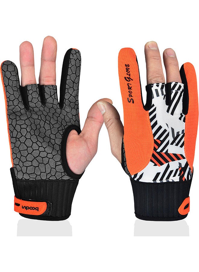 Pair Of Anti-Skid Bowling Thumb Protectors Sports Gloves 25 x 3cm