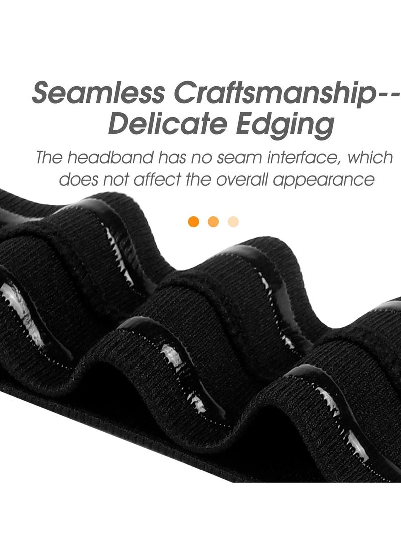 Sports Sweat Bands Headbands No Slip Workout for Men and Women Breathable Sweatband Basketball Running-Elastic Stay in Place-Multifunctional Hair Bands(2 Pack)