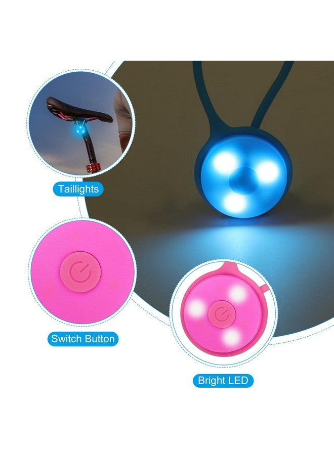 Led Running Light 2 Pack Silicone Rope Bike Safety Light Running Lights For Runners Cycling Dog Walking Pink