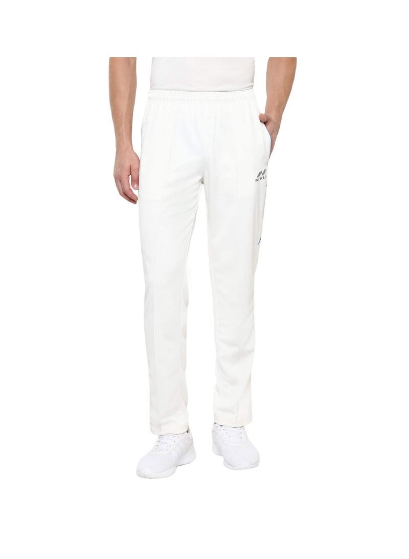 Eden Cricket Pant (White, Size: XXL) |  Cricket Trouser | Cricket Lower | Ankle Length | Micro Polyster Diagonal Knit