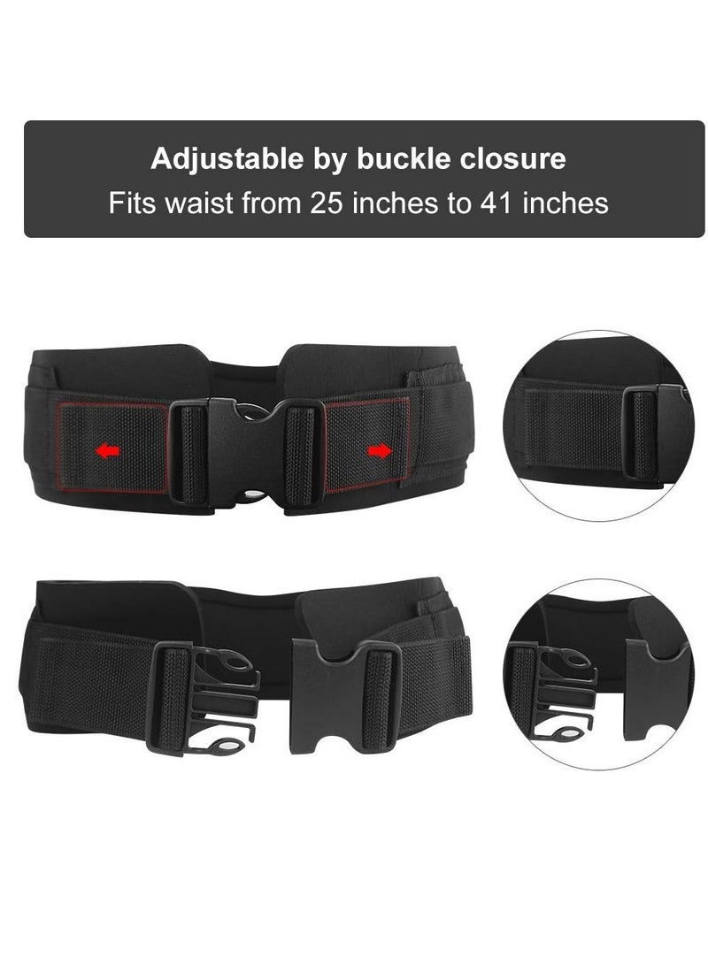 Padded Gym Pulley Strap, Waist Belt Neoprene, Rings for Cable Machines Fitness Exercise Speed Agility Resistance Training