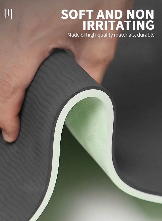 6MM Yoga Mat Non Slip– Patented Alignment System, Warrior-Like Grip, Non-Slip, Eco-Friendly and Biodegradable, Sweat Resistant, TPE Workout Mat