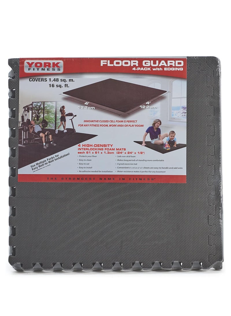 York Fitness Interlocking Floor Guard 4 Pcs Set