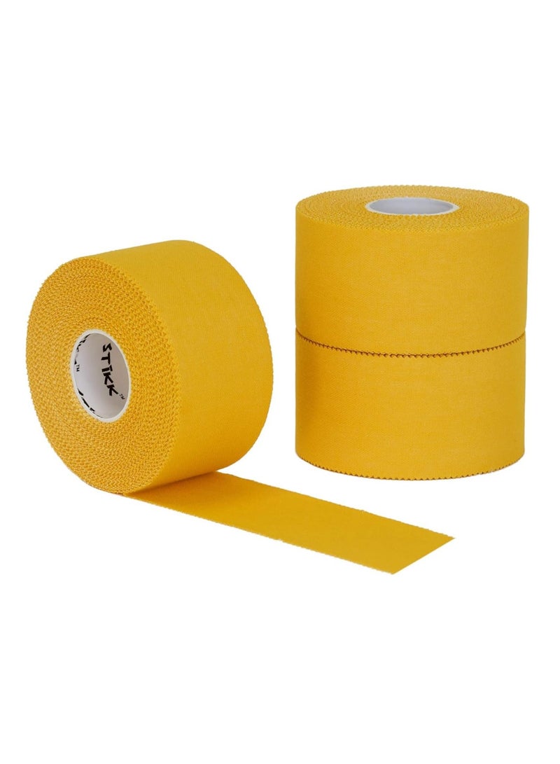 Athletic Tape - 3pk Yellow Athletic Tape - 1.5 inch x 15 Yards - Athletic Tape for Stabilizing & Supporting Muscles and Joints - Athletic Training Supplies to Safeguard Against Sports Injuries