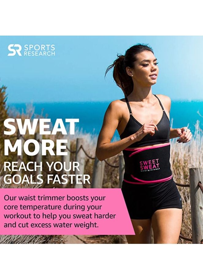 Sweet Sweat Waist Trimmer Black & Pink Logo -Small