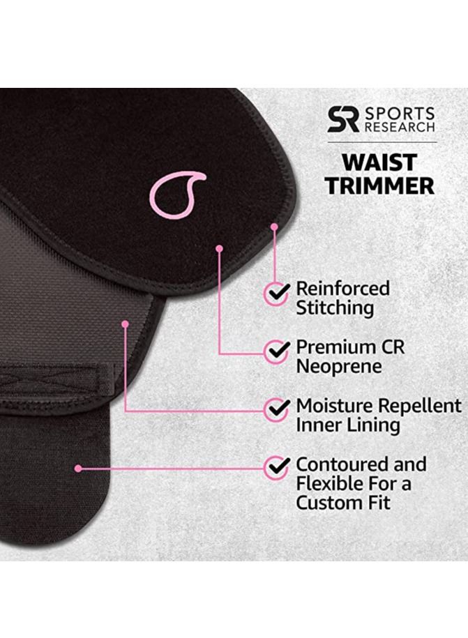 Sweet Sweat Waist Trimmer Black & Pink Logo -Small