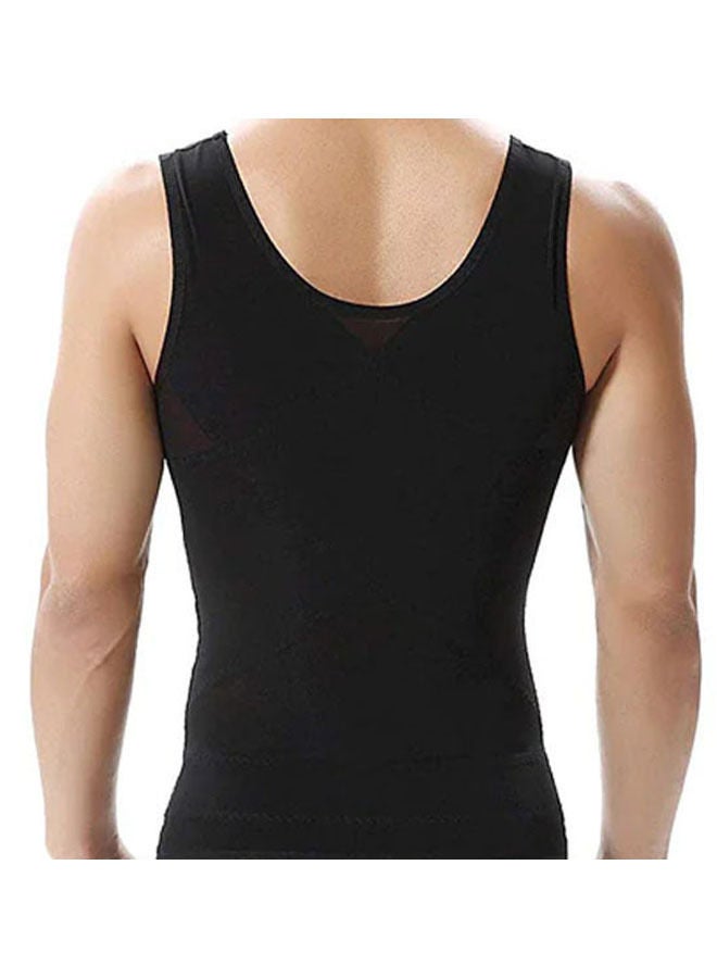 Slimming Body Shaper Vest With Belt Tummy Control Tank Top Compression Waist Slimming Shirts Sleeveless Undershirt Shapewear For Men