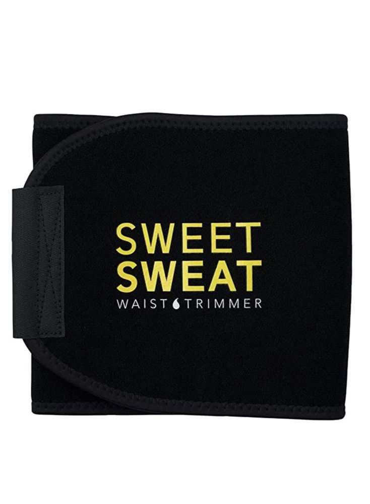 Sports Research Sweet Sweat Waist Trimmer - Black/Yellow Logo XL