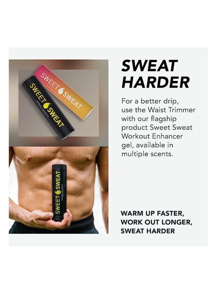 Sports Research Sweet Sweat Waist Trimmer - Black/Yellow Logo XL