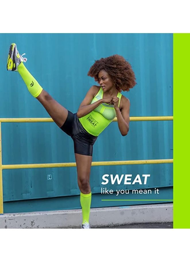 Sweet Sweat Waist Trimmer Belt Neon Green Medium