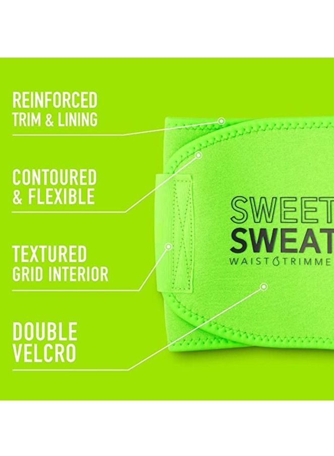 Sweet Sweat Waist Trimmer Belt Neon Green Medium