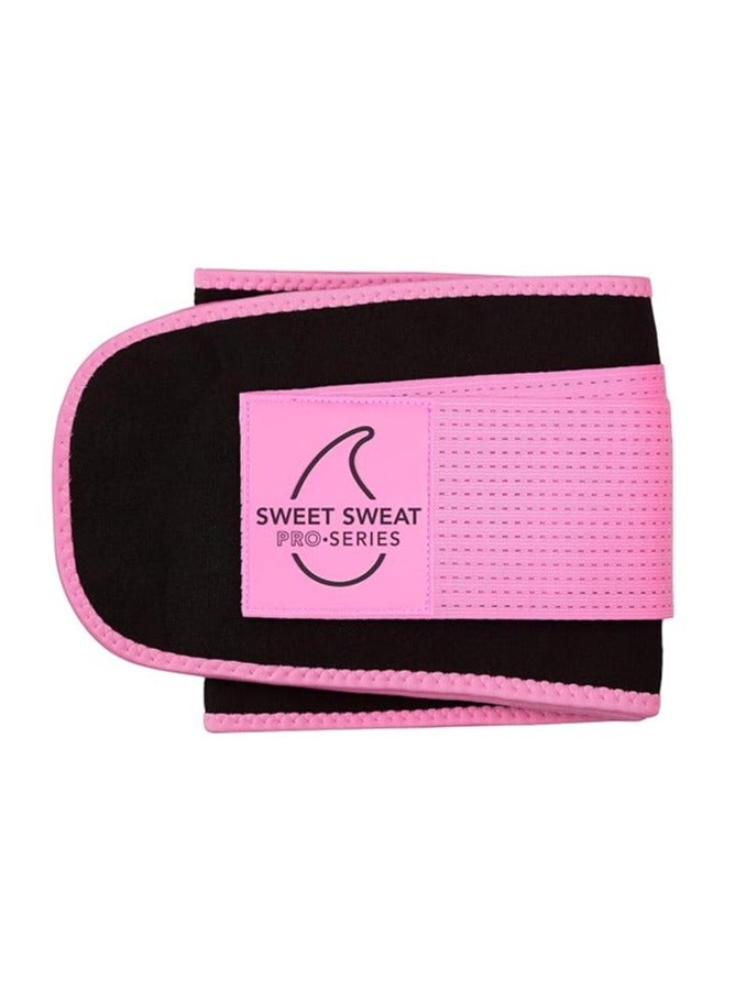 Sweet Sweat Waist Trimmer 'Pro Series' Belt with Adjustable Velcro Straps for Men & Women Black/Pink